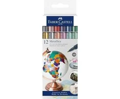 Žymeklių rinkinys Faber-Castell metallics, 12 spalvų