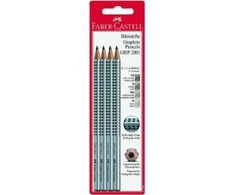 FABER-CASTELL Bleistift Grip 2001 (H HB B 2B) BK 4 Stk.