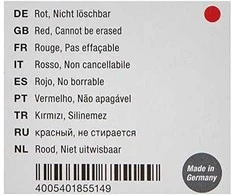*Rašalo kapsulės Faber-Castell, raudonos spalvos, 6vnt
