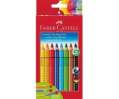 FABER-CASTELL spalvotas pieštukas Jumbo Grip reklaminis dėklas 8+1+1