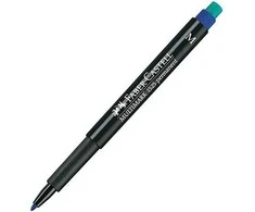 Permanentinis rašiklis Faber-Castell Multimark M, 1,0mm, su trintuku, mėlynos spalvos