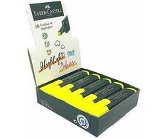 Teksto žymeklis Faber-Castell, geltonos spalvos, kirstu galiuku, 1,2 - 5mm