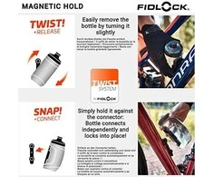 Gertuvė su laikikliu Fidlock Twist 450ml juoda