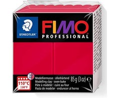Modeliavimo masė - Fimo Professional - Karmininė - 85 g - Kietėja krosnyje - Uždaroma pakuotė
