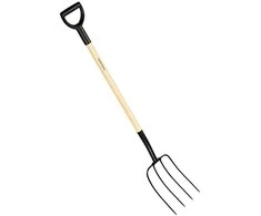 Fiskars 4 ašmenų šakė 250, su medine rankena (1023112)