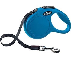 Flexi New Classic XS pavadėlis šunims iki 12kg juostinis 3m mėlynos spalvos