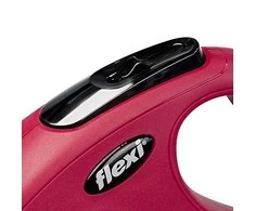 Flexi New Classic XS pavadėlis šunims iki 12kg juostinis 3m raudonos spalvos