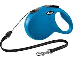 Flexi automatinis pavadėlis New Classic M, mėlynas, 8 m