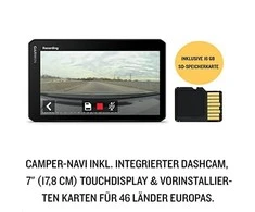 Garmin CamperCam 795 7" kemperio palydovinė navigacijos sistema su įmontuotu vaizdo registratoriumi