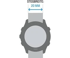 Išmaniojo laikrodžio Garmin greitai atsegamas nailoninis dirželis, Juodos spalvos, 20mm