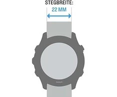 Garmin Forerunner 265 Greitai atsegamas laikrodžio dirželis, 22 mm, Juoda/Mėlyna
