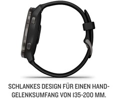 Išmanusis laikrodis Garmin Venu 2, Skalūno spalvos nerūdijančiojo plieno apvadas, su juodu korpusu ir silikoniniu dirželiu
