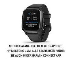 Išmanusis laikrodis Garmin Venu® Sq 2 Skalūnų spalvos aliuminio apvadas su šešėlio pilkos spalvos korpusu ir silikoniniu dirželiu