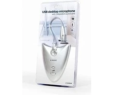 „Gembird MIC-DU-01“ USB stalinis mikrofonas su integruota garso plokšte