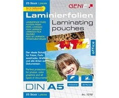 Genie Genie Lamiertaschen 25 A5 - Folien