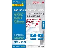 Genie Genie Lamiertaschen 25 im Visitenkarteformat - Folien