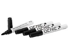 Genie GIE P- Marker Rund- Spitze Metallic schw. 4 Stk.