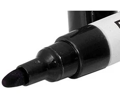 Genie GIE P- Marker Rund- Spitze Metallic schw. 4 Stk.