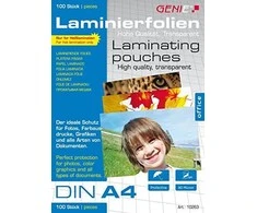 Genie Genie Lamiertaschen 100 A4 - Folien