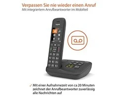 Gigaset C575A belaidis telefonas su atsakikliu - juodas