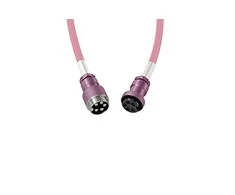 Glorious Coiled Cable susuktas klaviatūros laidas Prism Rožinė, USB-C į USB-A – 1,37m, rožinės spalvos