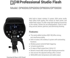 „Godox DP400III Studio Flash“.