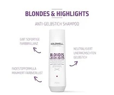 Šviesintų plaukų šampūnas Goldwell Blondes&amp;HighLights Anti-Geltona Šampūnas 250ml