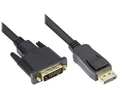 GoodConnections Good Connections Anschlusskabel 1m DisplayPort zu DVI-D juodas