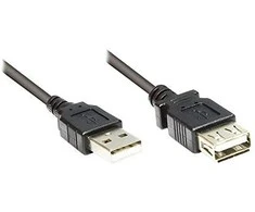 Good Connections USB kabelis Alcasa USB-A - USB-A 1,8 m juodas (2511-OF2S)