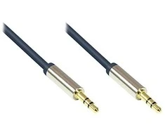 GoodConnections Good Connections 3,5mm Klinkenkabel 2m Stecker zu Stecker Audio dunkelblau