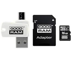 Oem 16GB 100 MB/s Micro SD atminties kortelė Goodram - OTG adapteris