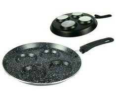 King Hoff Keptuvė Kinghoff kiaušinių keptuvė, aliuminis, juodas marmuras, skersmuo 24 cm