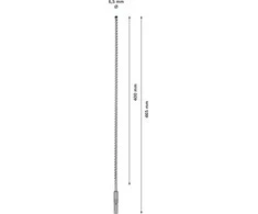 Bosch SDS-plus-7X grąžtas 6.5x400x465mm, 1 vnt.