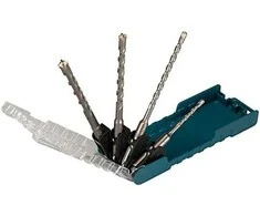 Makita TCT grąžtas SDS-PLUS perforatoriams / 4-ių pjovimo briaunų, 4vnt. Rinkinys (5x110, 6x160, 8x160, 10x160) E-14249