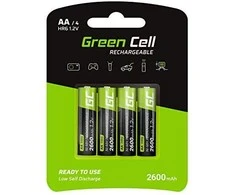 Green Cell Žalias Cell AKUMULIACIJA AKU-AA-2600/GC*P4 1.2V Ni-MH HR6, AA Žalias Cell
