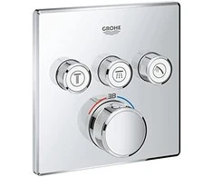 Virštinkinė dalis dušo maišytuvui Grohe, SmartControl kvadratinė, 3 valdikliai