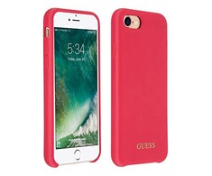 Guess GUHCI8LSGLRE iPhone 7/8/SE 2020/SE 2022 raudonas/raudonas kietas silikoninis dėklas