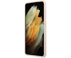Samsung Galaxy S21 Plus Guess dėklas Script Vintage (GUHCS21MLSVSPI) rožinės spalvos