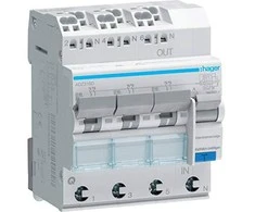 Hager RCBO 3+NB 16A 0.03A Type A 6kA RCBO (ADZ316D)