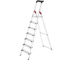 Hailo Household ladder L80 ComfortLine / aliuminio / 7 steps