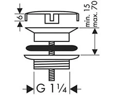 Dugno vožtuvas Hansgrohe 50001670, juodas matinis