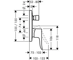 Potinkinis maišytuvas Hansgrohe Metris 31454000