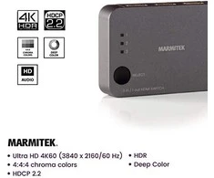 „Marmitek Connect 310 UHD 2.0“, HDMI, 2.0b, juodas, 18 Gbit/s, 600 MHz, 2560 x 2048 pikselių