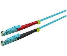 helos LWL Patchkabel OM3 Duplex E2000® (LSH)-E2000® (LSH) 50/125µm aqua 3m