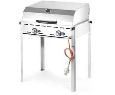 Dujinis grilis "Žalias Fire" 2 degiklių 11,6kW su dangteliu ir lentyna - Hendi 149508