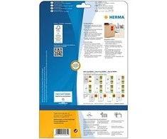 Herma Spalvotos etiketės, A4, 105 x 148 mm, raudonos, nuimamos - 4562