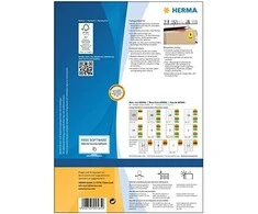 Herma Spalvotos etiketės A4, 199.6 x 143.5 mm, geltonos, tvirtos rankenos - 4565