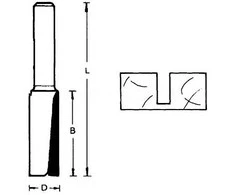 Hikoki Accessories Tiesi pirštinė freza HiKOKI 754053; d=8 mm; D=5 mm; B=11 mm; L=51 mm