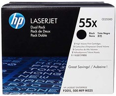 Hewlett Packard (HP) HP Toneris Juodas 55X, skirtas P3015 LaserJet Dvigubas paketas (12 500 puslapių)
