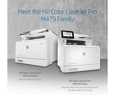 Hewlett Packard (HP) HP Color LaserJet Pro M479fdw AIO All-in-One Spausdintuvas - A4 Color lazerinis, Spausdinti/Kopijuoti/Nuskaityti/Faksas, Automatinis dokumentų tiektuvas, Auto-Duplex, LAN, WiFi, 27ppm, 750-4000 puslapių per mėnesį